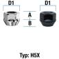 Preview: Radmutter M12X1,5 Kegel 60° Typ H5X (H5V/H5W) - H: 17 mm