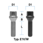 Preview: Radschraube M14X1,5 Kegel 60° Typ E1X (E1V/E1W) - L: 27 - 60 mm