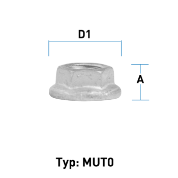 Felgenmutter M7x1,0 Flachbund Typ MUT0 – H: 6