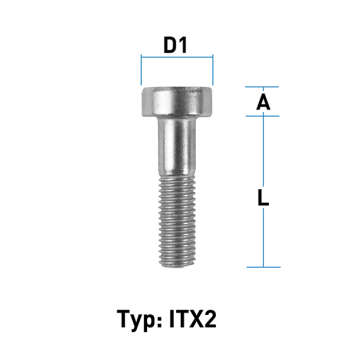 Felgenschraube M7x1,0 Flachbund Typ ITX2 - L: 27-32
