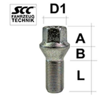 Wheel bolt M15X1,25 conical 60° type A5V - L: 28 - 30 mm 