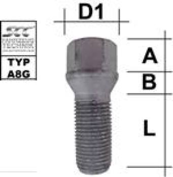 Radschraube M16X1,5 Kegel 60° Typ A8G - L: 33 mm