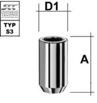 Sternmutter M14X2,0 Typ S3V - H: 37 mm 