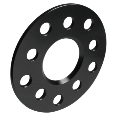Spurverbreiterung 16mm (2x8mm) schwarz eloxiert LK 5x100 + 5x112 NLB 57,1  inkl. Radschrauben 2-tlg.