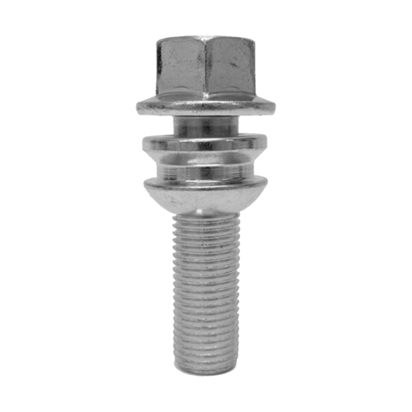 Radschraube M14X1,5 Kugel R14 zweiteilig Typ V2X (V2V/V2W) - L: 28 - 58 mm